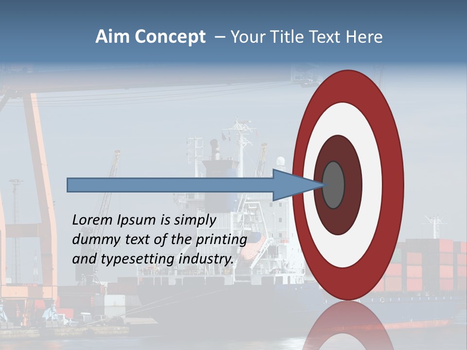 Export Dock Sail PowerPoint Template