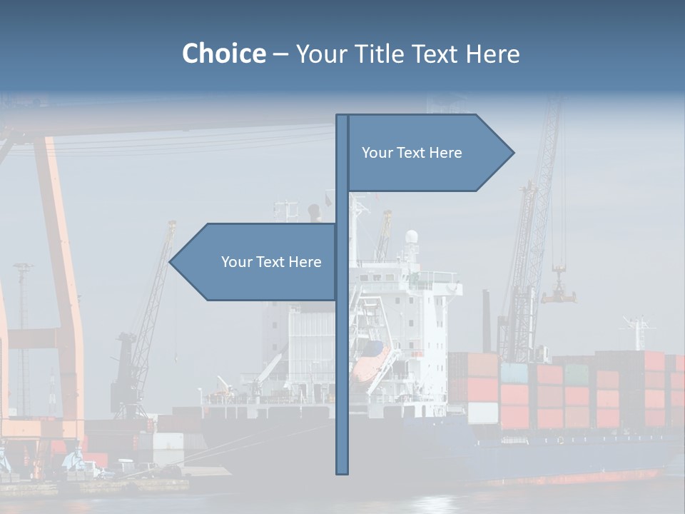 Export Dock Sail PowerPoint Template