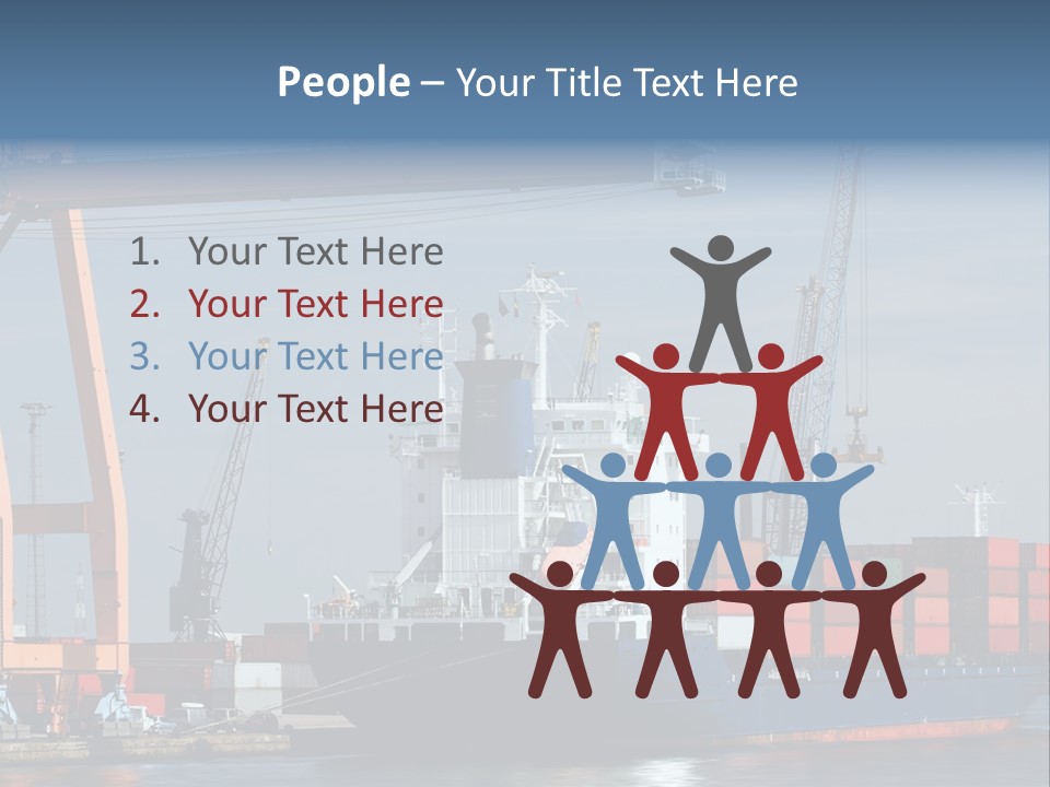 Export Dock Sail PowerPoint Template