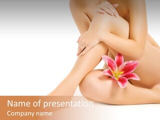 Shaving Lily Flower PowerPoint Template