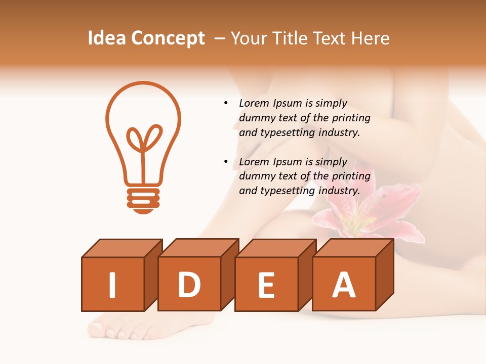 Shaving Lily Flower PowerPoint Template