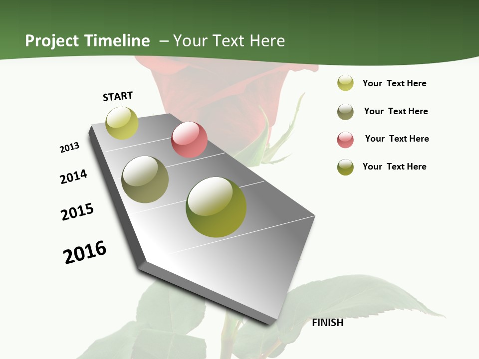 Rose Color Decoration PowerPoint Template