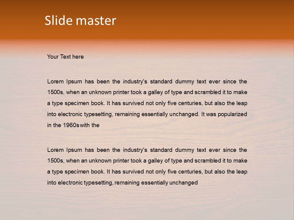 Rundown Wall Hardwood PowerPoint Template