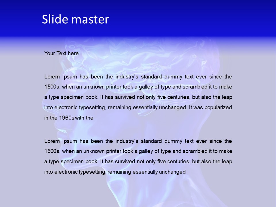 Man Brain Thought PowerPoint Template