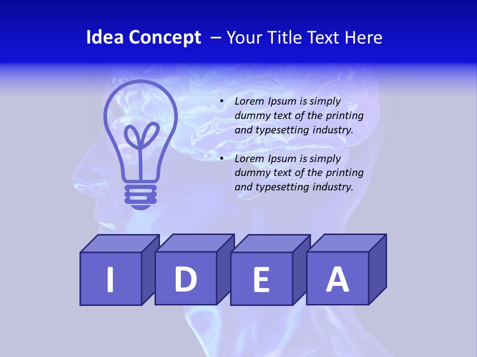 Man Brain Thought PowerPoint Template