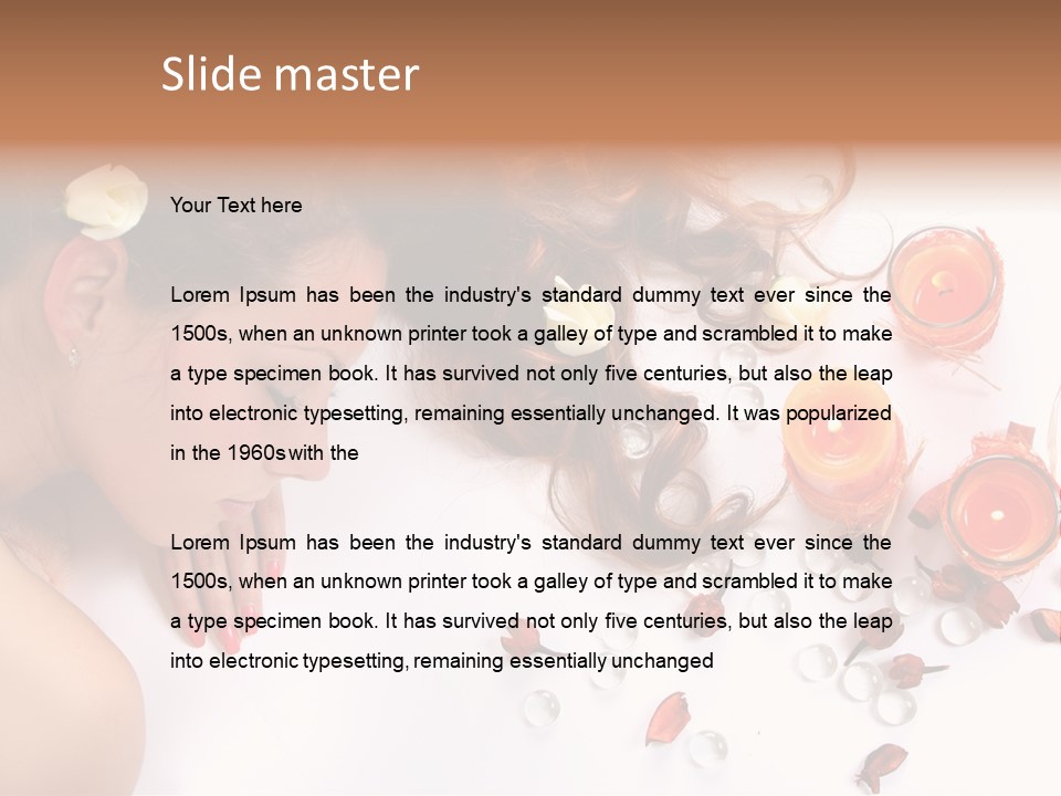 Woman Wellbeing Lying PowerPoint Template