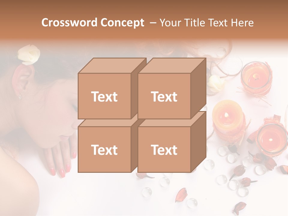 Woman Wellbeing Lying PowerPoint Template