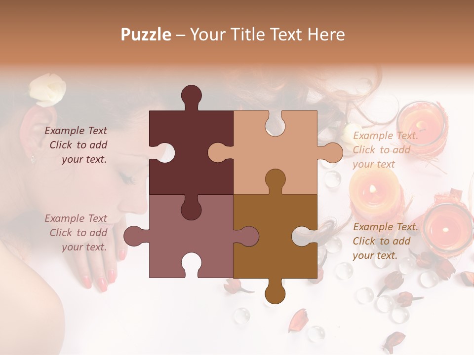 Woman Wellbeing Lying PowerPoint Template