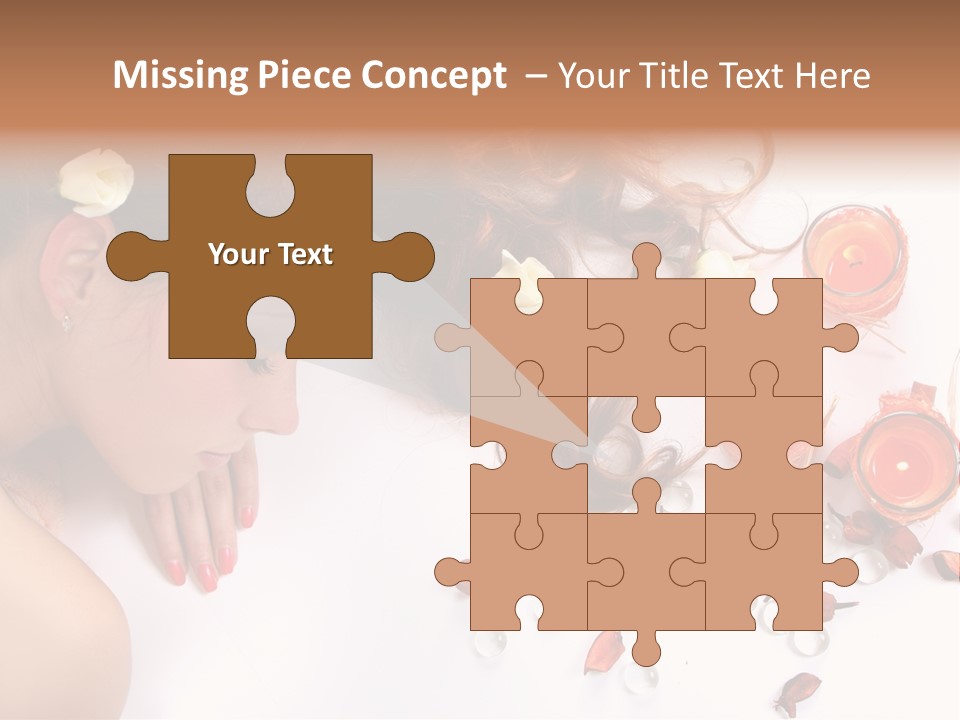 Woman Wellbeing Lying PowerPoint Template