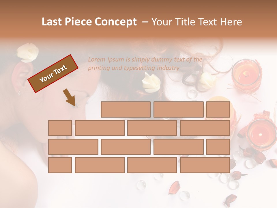 Woman Wellbeing Lying PowerPoint Template