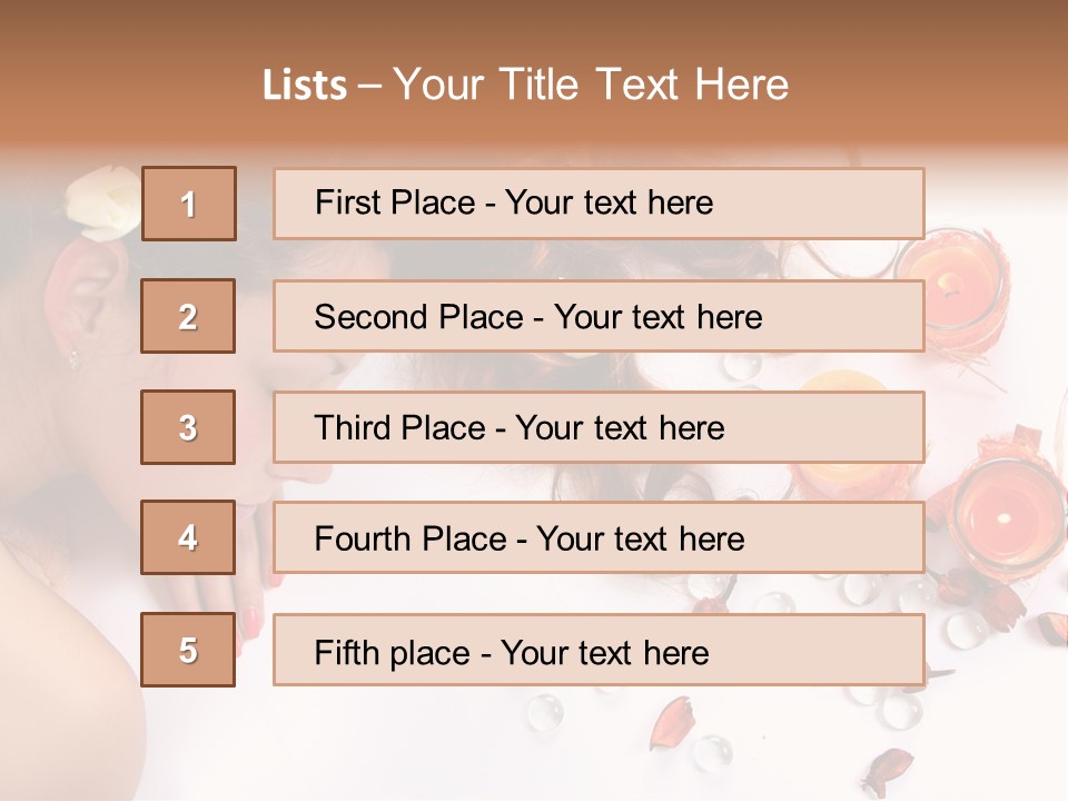 Woman Wellbeing Lying PowerPoint Template