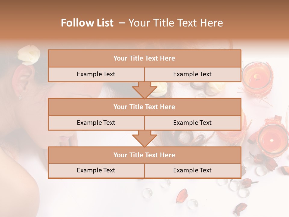 Woman Wellbeing Lying PowerPoint Template