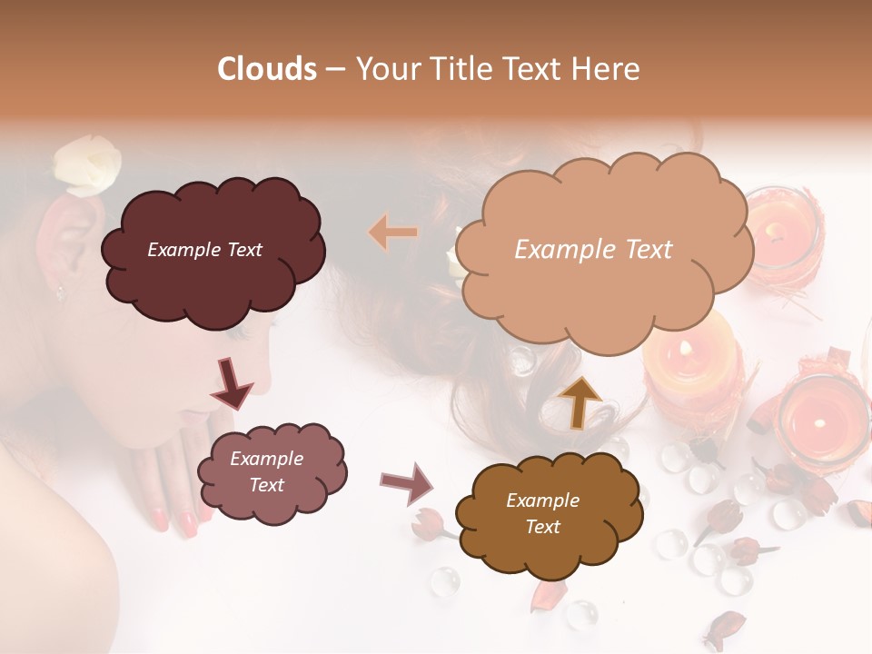 Woman Wellbeing Lying PowerPoint Template
