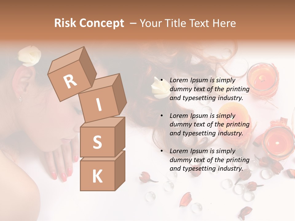 Woman Wellbeing Lying PowerPoint Template