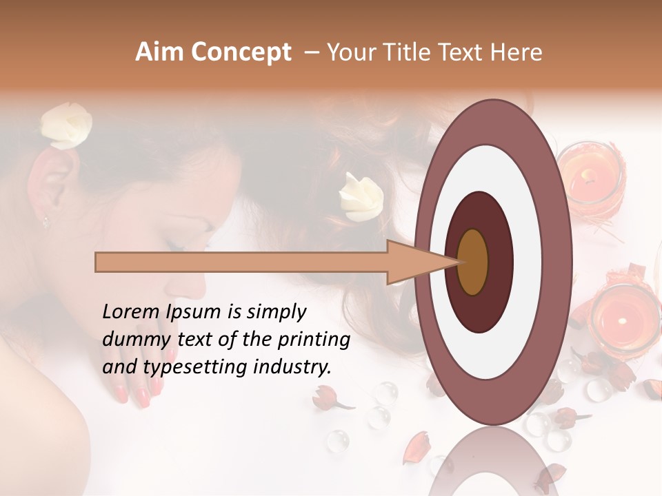 Woman Wellbeing Lying PowerPoint Template