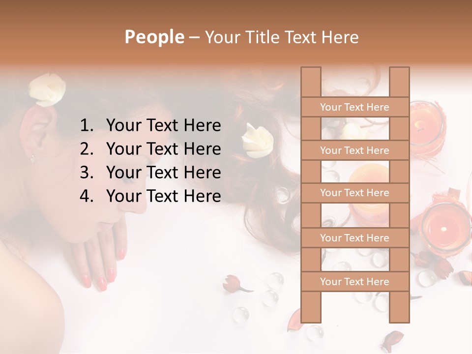 Woman Wellbeing Lying PowerPoint Template