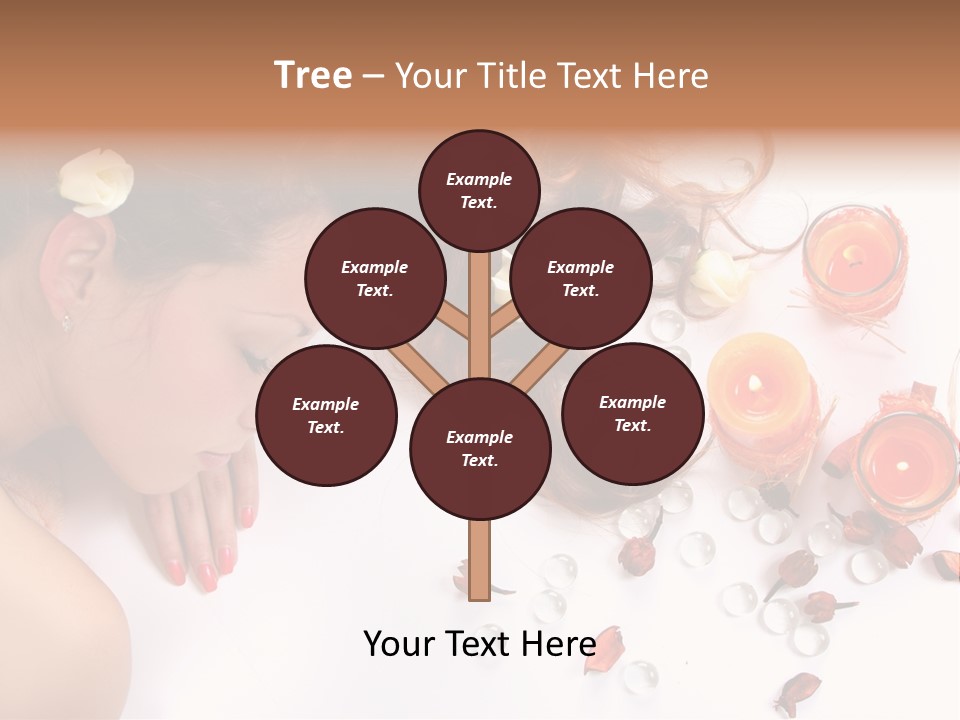 Woman Wellbeing Lying PowerPoint Template