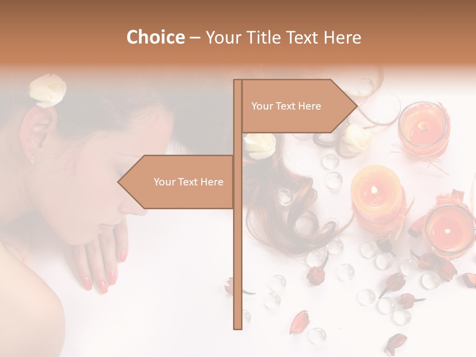 Woman Wellbeing Lying PowerPoint Template