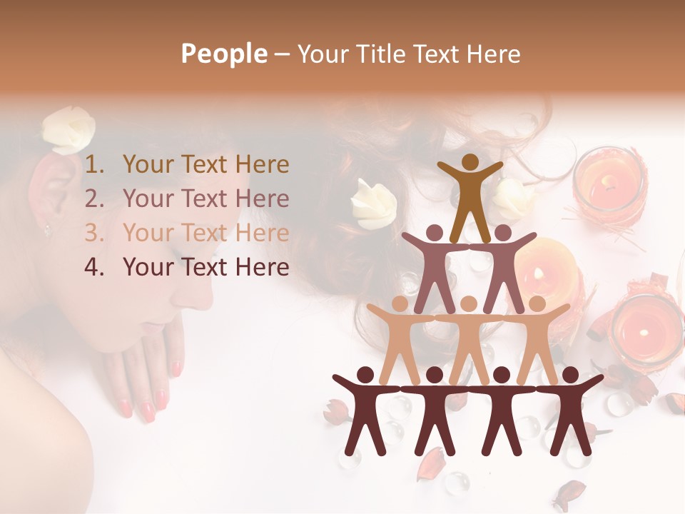 Woman Wellbeing Lying PowerPoint Template