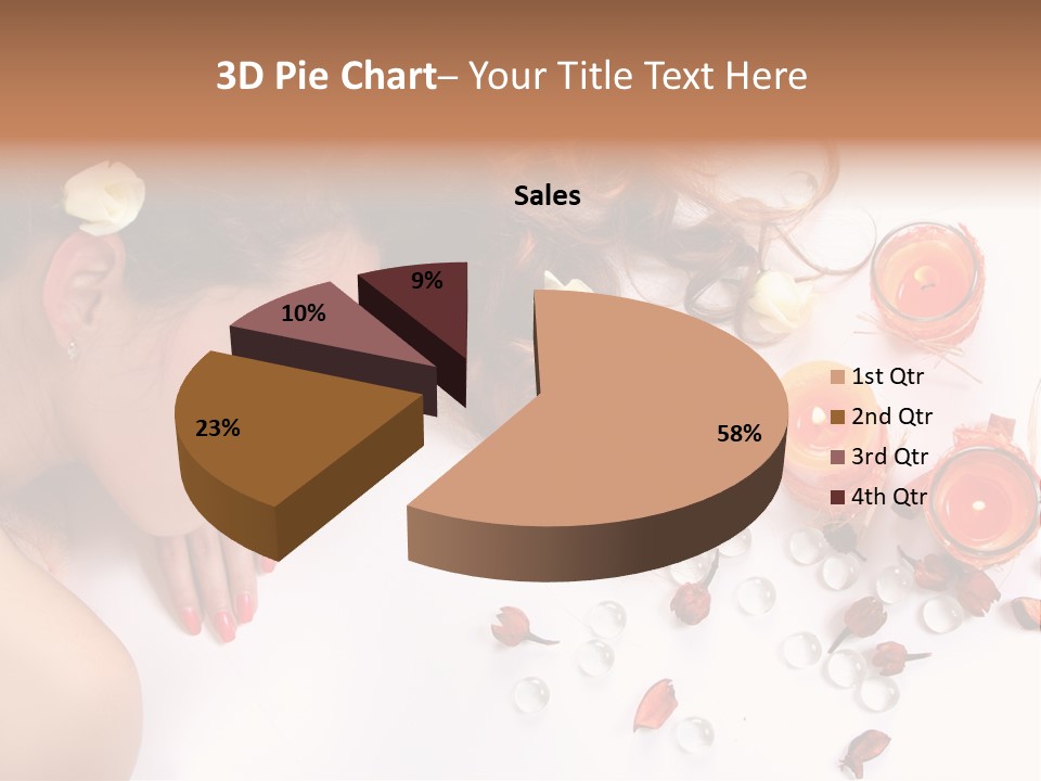 Woman Wellbeing Lying PowerPoint Template