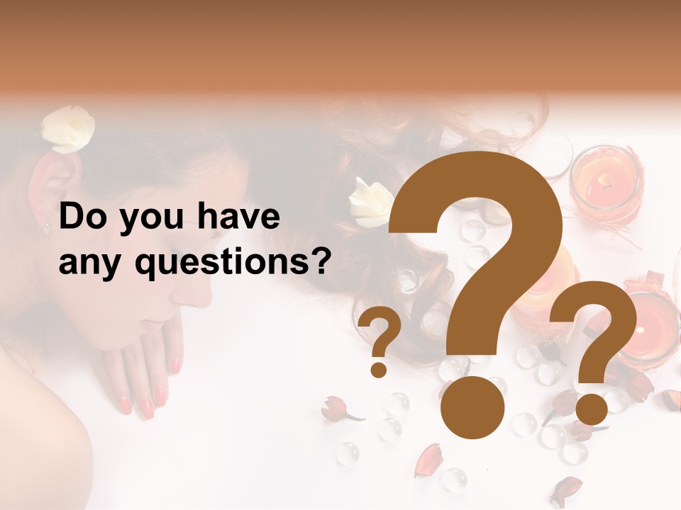 Woman Wellbeing Lying PowerPoint Template