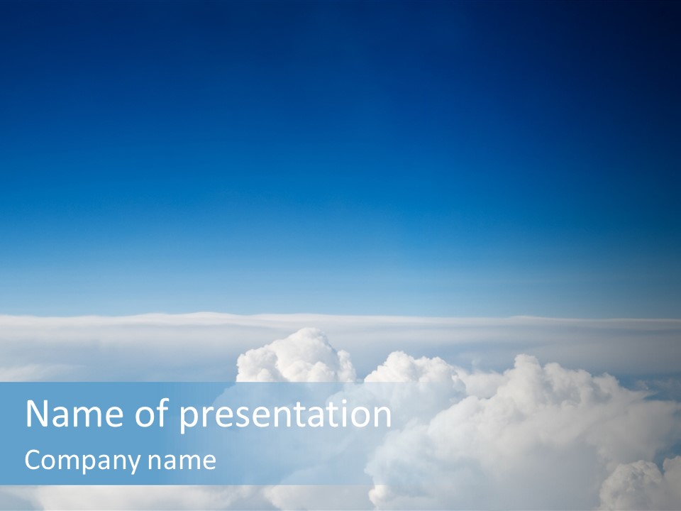 Fun Cloudy Clean PowerPoint Template