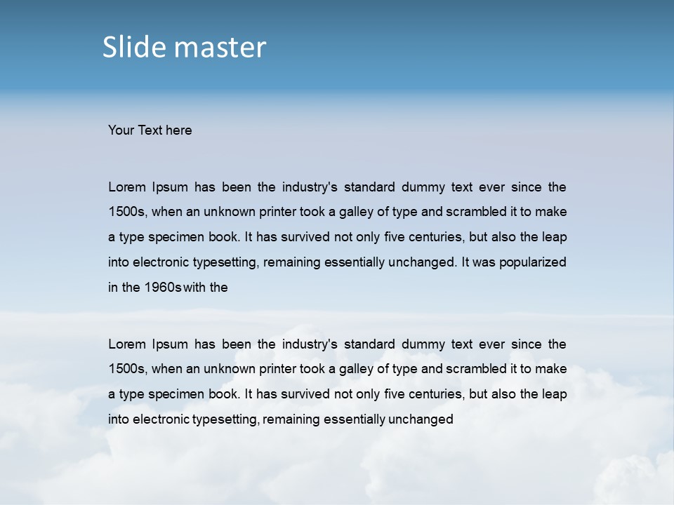 Fun Cloudy Clean PowerPoint Template