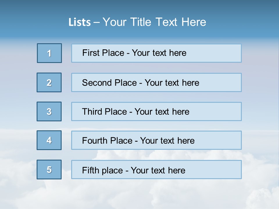 Fun Cloudy Clean PowerPoint Template