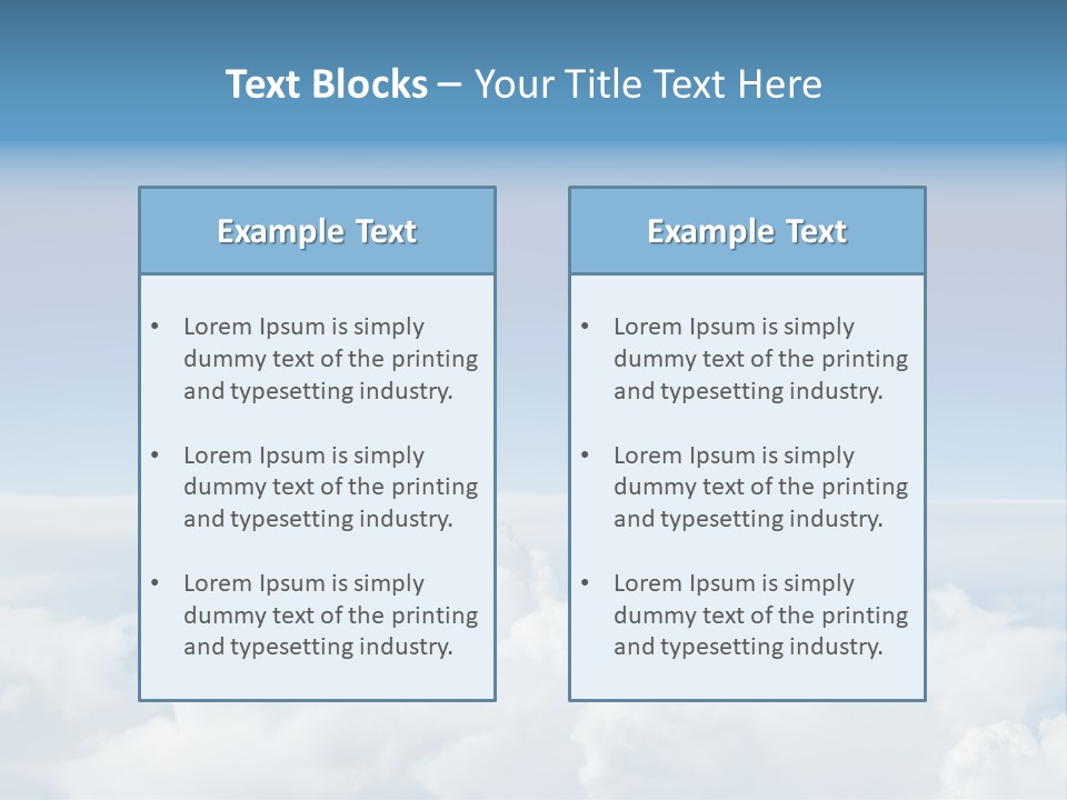 Fun Cloudy Clean PowerPoint Template