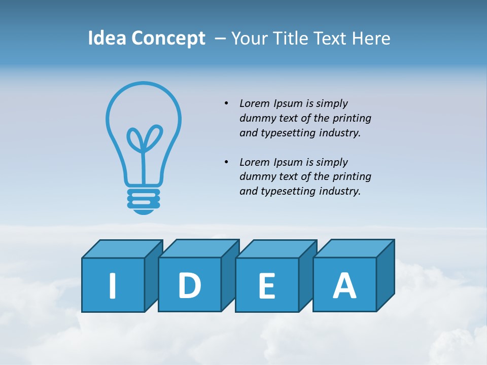 Fun Cloudy Clean PowerPoint Template