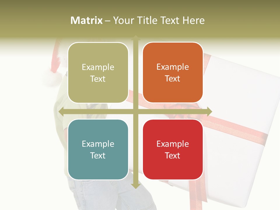 Box Present Lugging PowerPoint Template