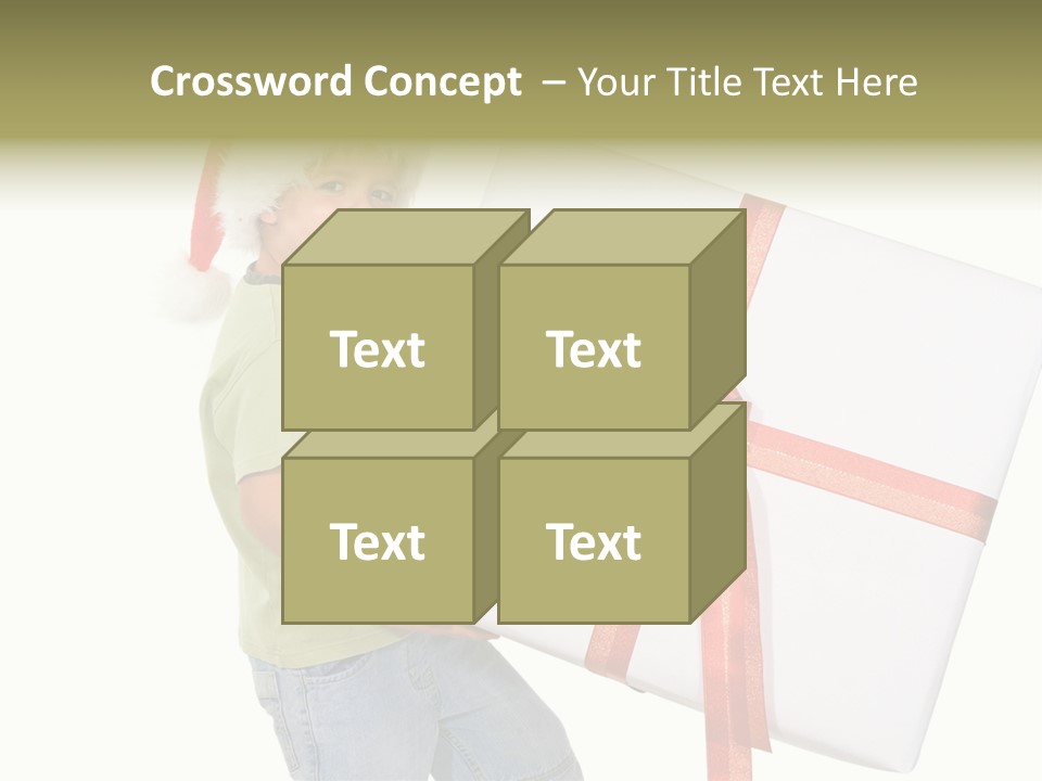Box Present Lugging PowerPoint Template