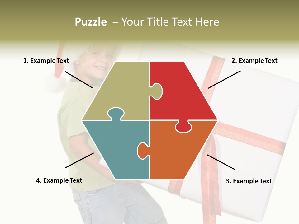 Box Present Lugging PowerPoint Template