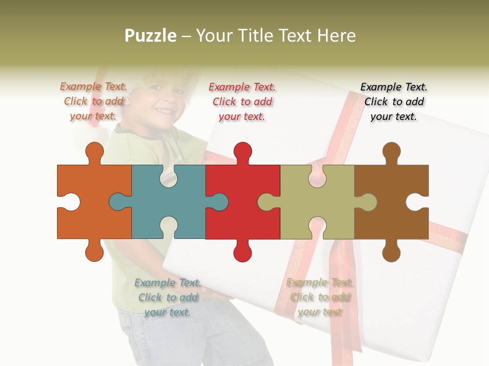 Box Present Lugging PowerPoint Template