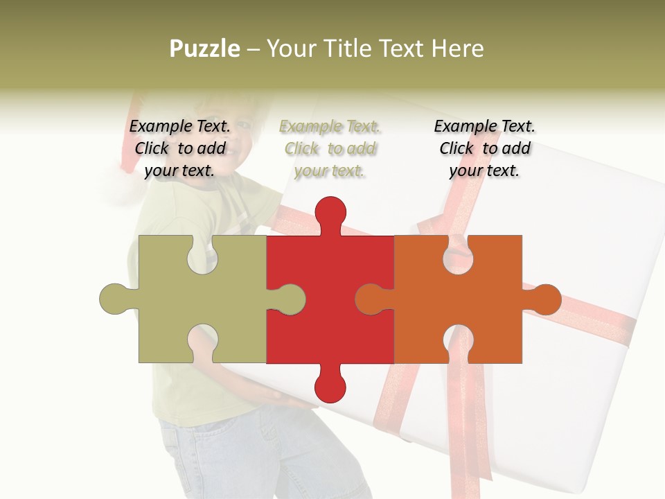 Box Present Lugging PowerPoint Template