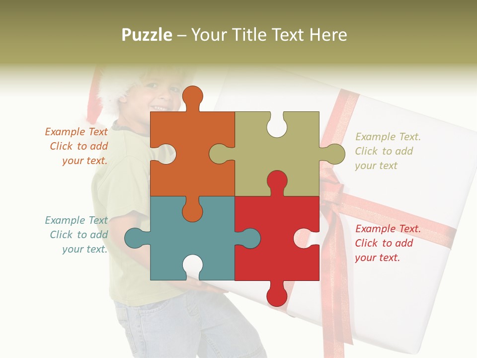 Box Present Lugging PowerPoint Template