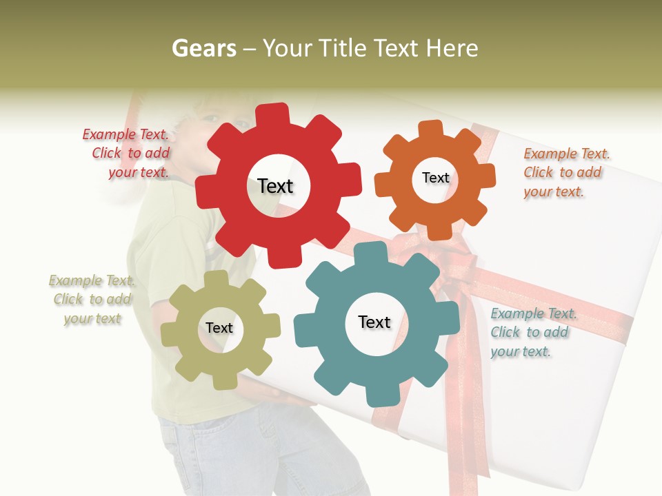 Box Present Lugging PowerPoint Template