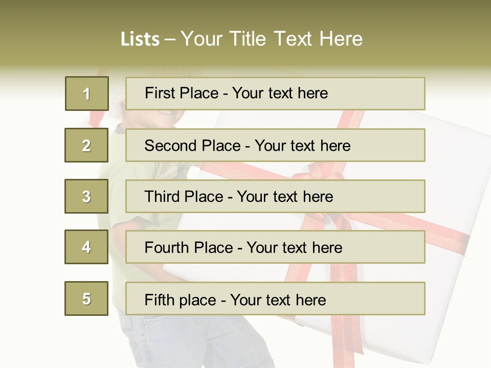 Box Present Lugging PowerPoint Template