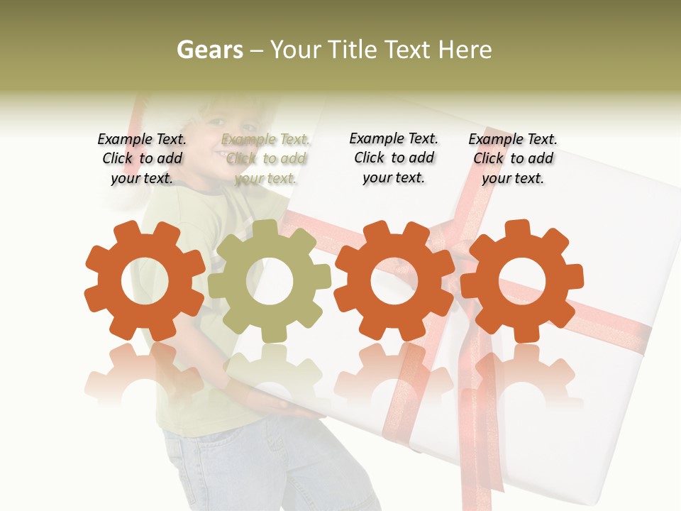 Box Present Lugging PowerPoint Template