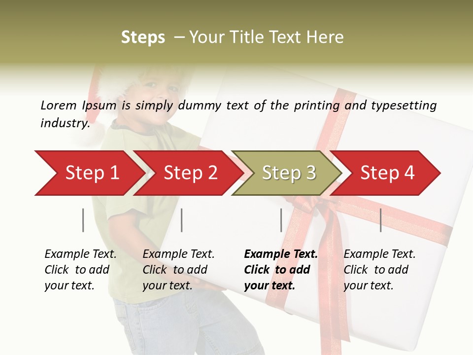 Box Present Lugging PowerPoint Template
