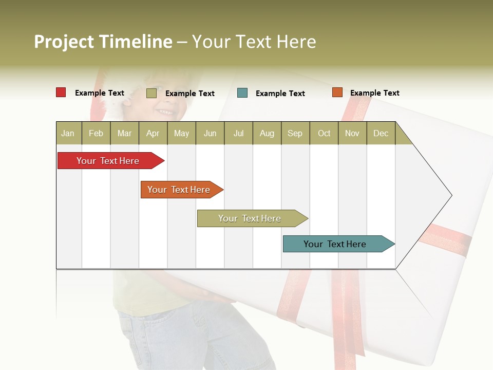 Box Present Lugging PowerPoint Template