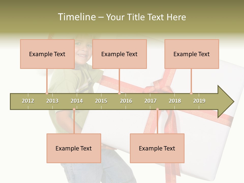 Box Present Lugging PowerPoint Template