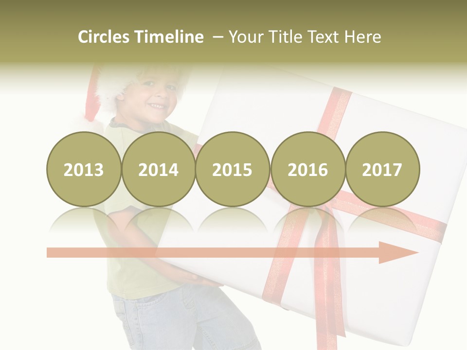 Box Present Lugging PowerPoint Template