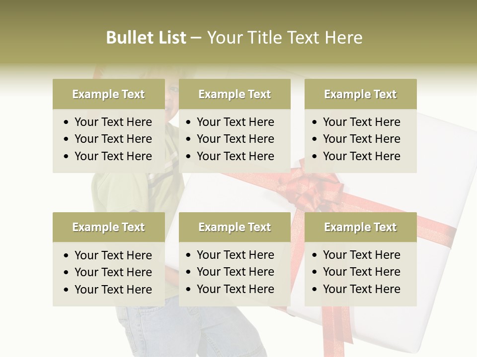 Box Present Lugging PowerPoint Template