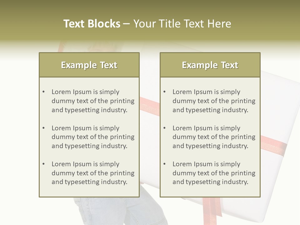 Box Present Lugging PowerPoint Template