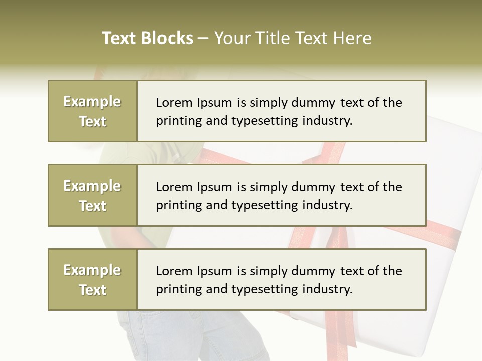 Box Present Lugging PowerPoint Template