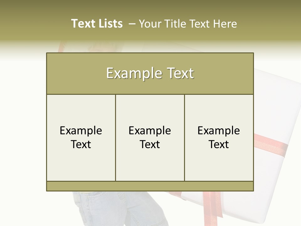Box Present Lugging PowerPoint Template