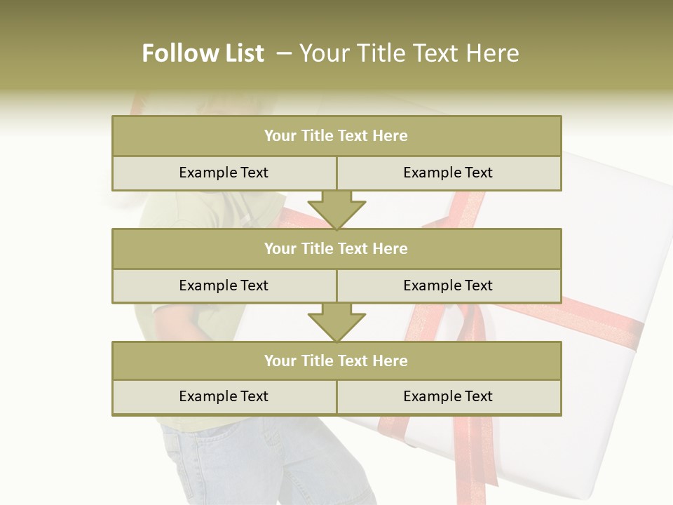 Box Present Lugging PowerPoint Template