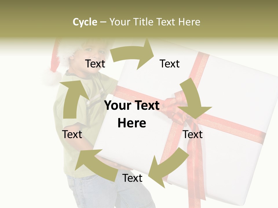 Box Present Lugging PowerPoint Template