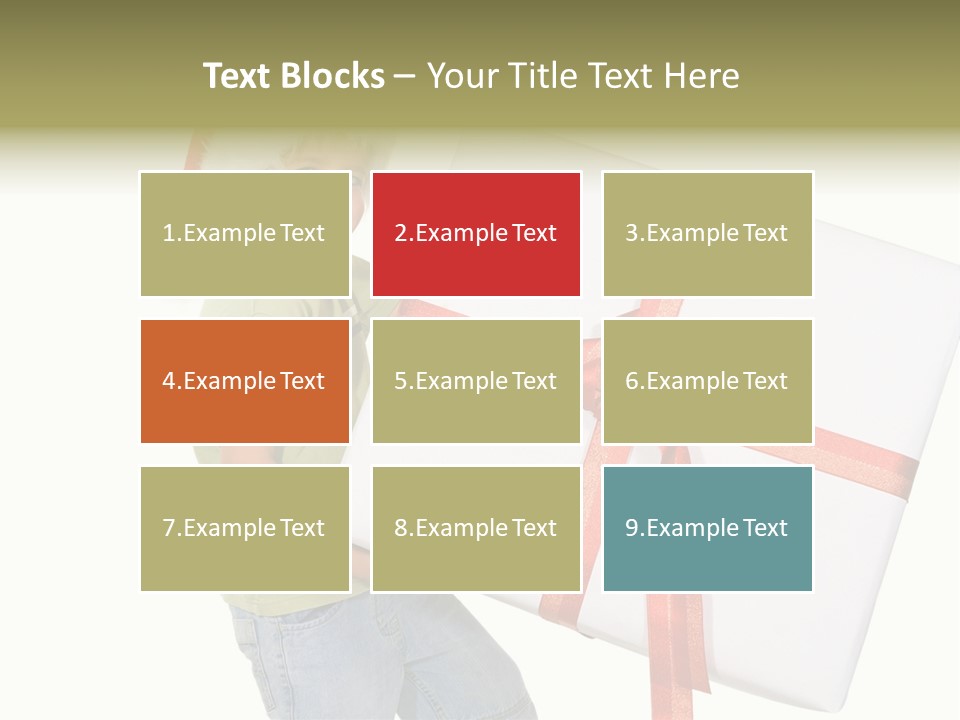 Box Present Lugging PowerPoint Template